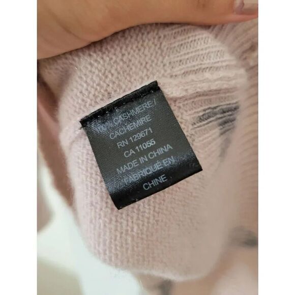 360 Cashmere Skull Cashmere Riley Cashmere Jumper Sweater Dusty Pink Medium - Picture 8 of 8